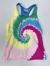 Lands End Girl 12 Swirl Wave Swim Top Racerback Tankini