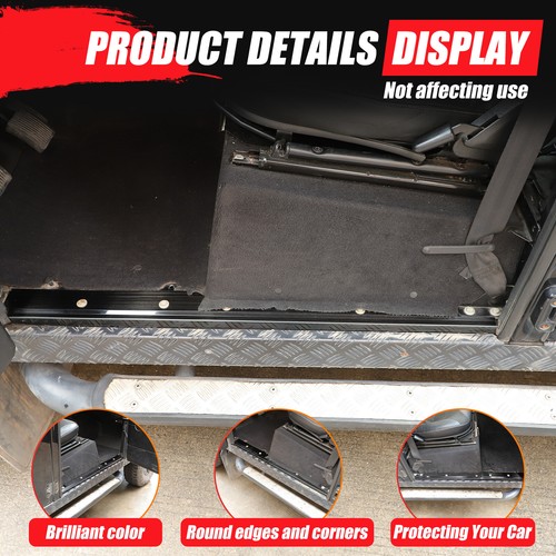 Black Brushed Stainless Door Sill Guard Plate Fits Land Rover Defender 2004-19 - Picture 23 of 24
