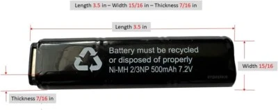 CYMA Battery for Metal Gearbox Electric Airsoft Pistol Cm030, Cm121, Cm122, M81, M84.