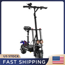 6000W Folding Adult Electric Scooter 38AH Dual Motor 11" Off Road Tire E Scooter