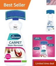 Organic 650ml Carpet Stain Remover with Applicator Brush - Removes Tough Stains