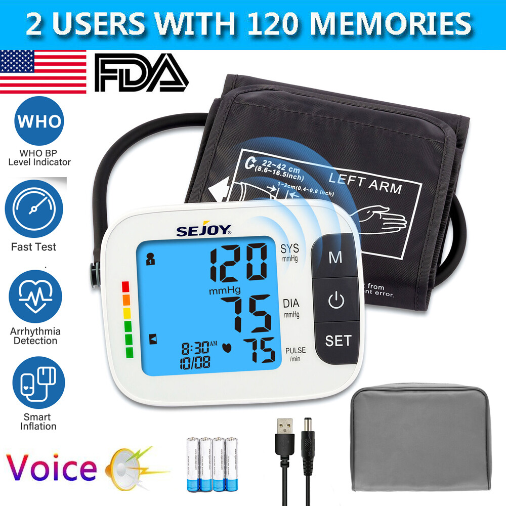 Arm Digital Blood Pressure Monitor with Medium Cuff,Accurate USB  Rechargeable Automatic BP Machine for Home Use with Arrhythmia Detection,  Memory