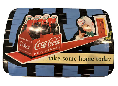 COCA COLA TIN with ADVERTISING ''TAKE SOME HOME TODAY'',HINGED, 2003, 6 '' LONG