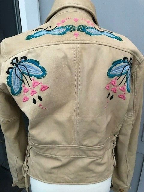 Cream fitted jacket sale