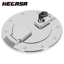 For Hummer H2 2003-09 Locking Fuel Door Gas Tank Cap Cover ALUMINUM Silvery New