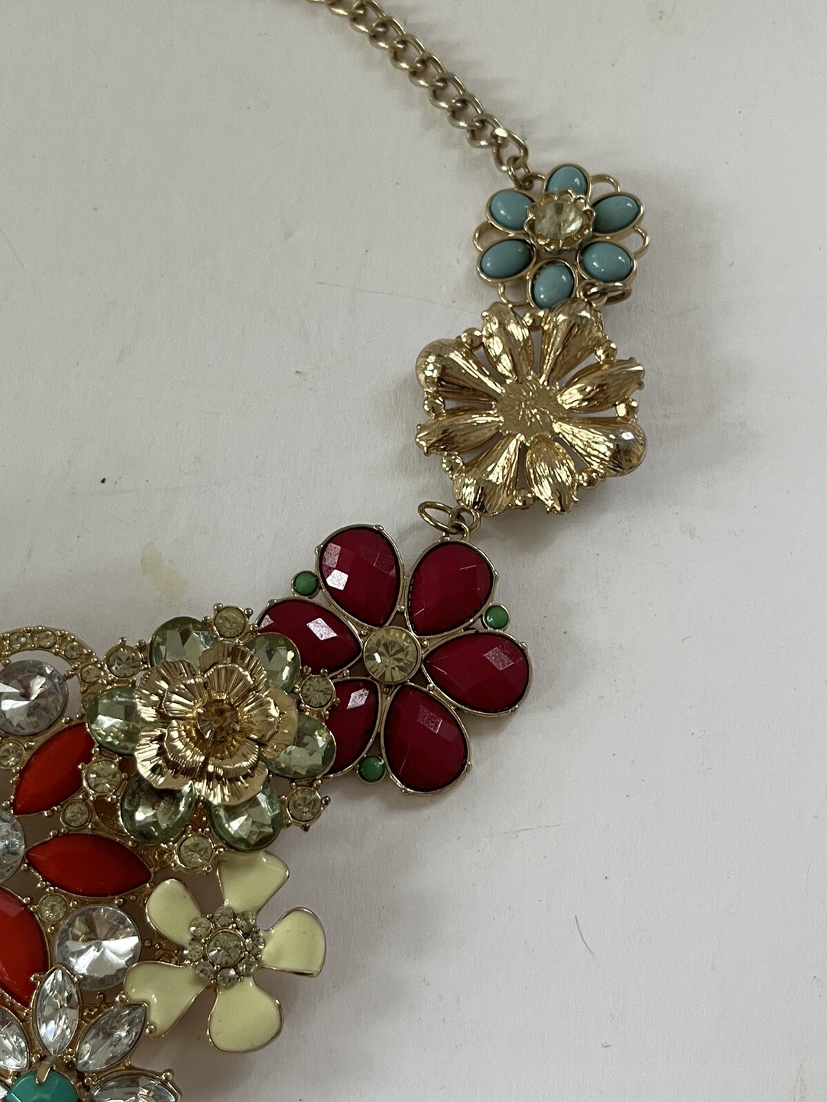 Multicolor Flower  Statement Necklace - image 4