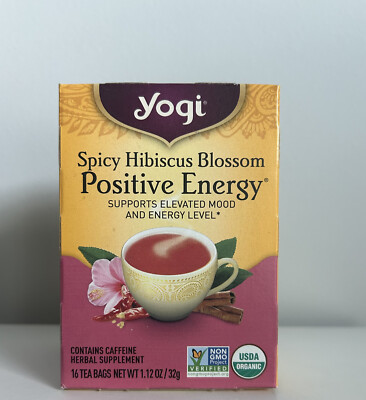 Yogi Tea Spicy Hibiscus Blossom Positive Energy Tea 16 Bags