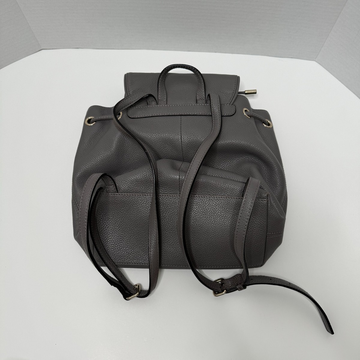Kate Spade New York Mulberry Street Small Breezy flap backpack in grey leather Kate Spade New York Small Breezy Mulberry Street Flap  main image 4