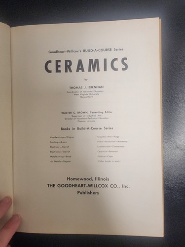 Ceramics vintage hardcover book by thomas brennan School library book READ - Picture 7 of 8