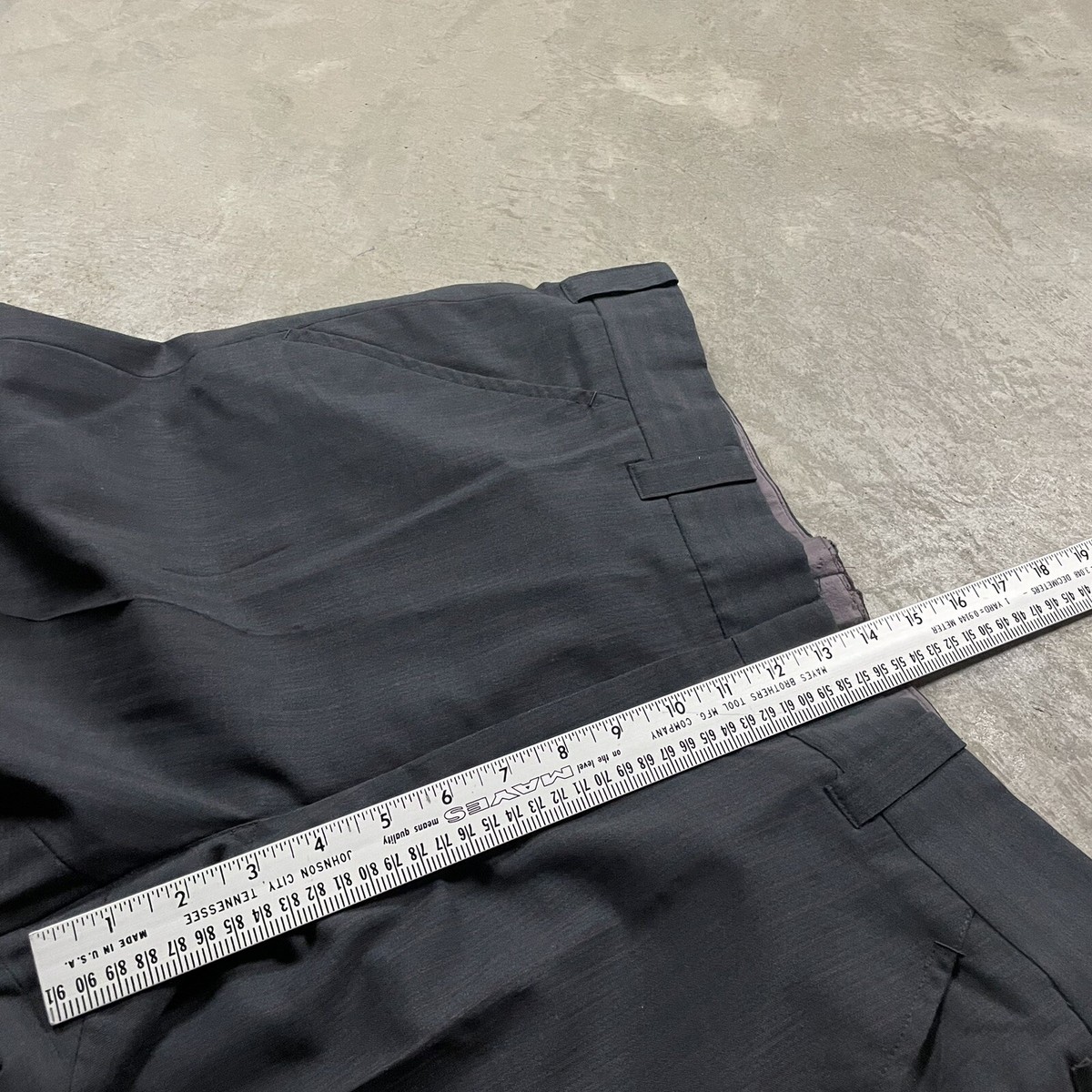 Vintage Slacks 50s Drop Loop Gabardine Men's 34x31 Pants Atomic