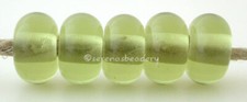 5 MOJITO  donut handmade lampwork glass spacer beads TANERES sra