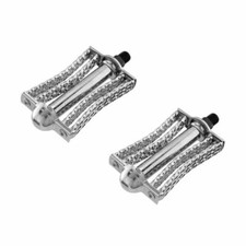 Double Triple Square Twisted Butterfly Pedals Chrome 1/2" Lowrider Cruiser