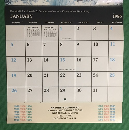 Lote de 9 calendarios de negocios locales vintage de Vermont New Hampshire Norman Rockwell - Imagen 4 de 12