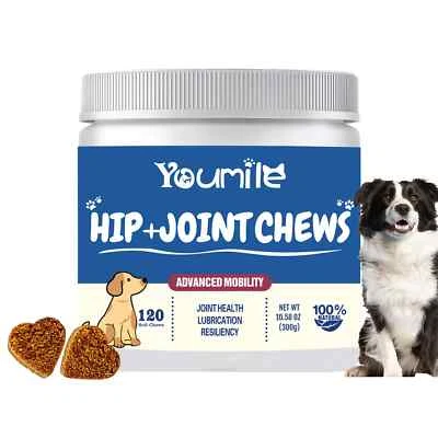 YOUMILE 120 Dogs Food Treat for Hip+Joint Support with Glucosamine Joint Care