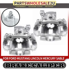 2x Rear LH & RH Brake Caliper w/ Bracket for Ford Mustang Taurus Lincoln Mercury