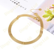 Genuine 18K Yellow Gold Filled Tarnish-Free Italian 8mm Mesh Link Chain Bracelet