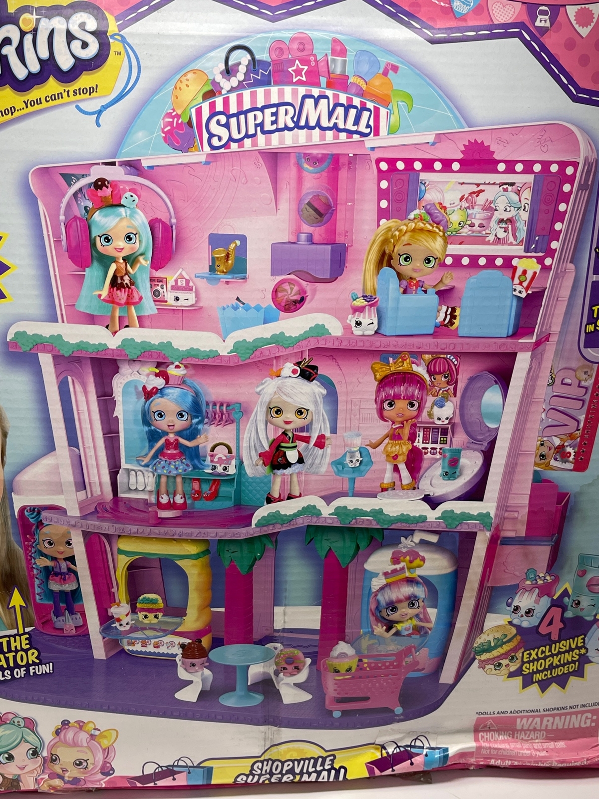 New Shopkins Shopville Super Mall 3 Levels Exclusive Shopkins
