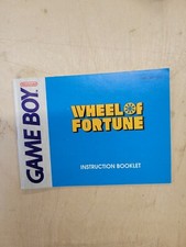 NINTENDO GAMEBOY WHEEL OF FORTUNE INSTRUCTION MANUAL BOOKLET ONLY NO GAME