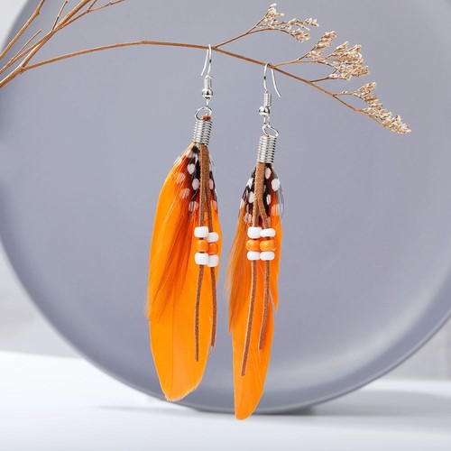 Pendientes de perlas de pluma pendientes adornos de playa pendientes de gancho ¡regalo! ψ - Imagen 19 de 22