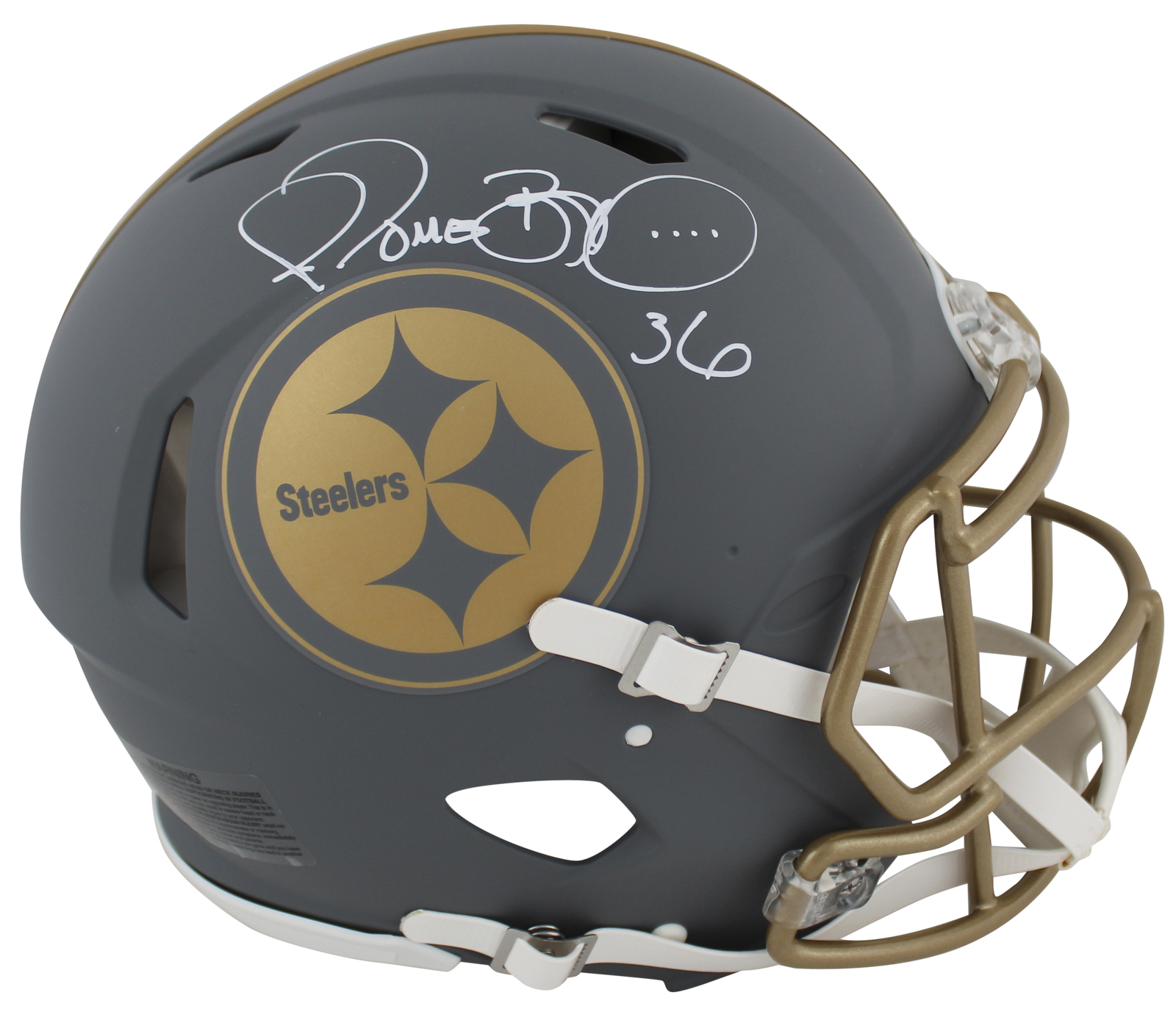 Jerome Bettis Autographed Signed Steelers Slate Full Size Speed Proline Helmet Beckett Witnessed 