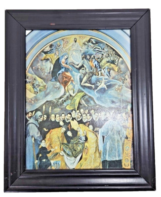 Vtg EL GRECO Art Print Burial of the Count of Orgaz