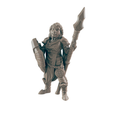 Cleric Human Female - Everyday Heroes - Minis - EC3D - - Dungeons & Dragons - RP