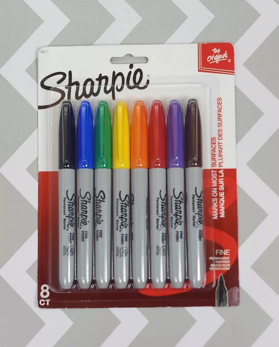 Sharpie Permanent Marker, Fine Point, Assorted Metallic - 3 markers