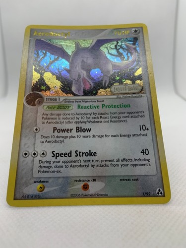 Aerodactyl 1/92 Holo Rare Reverse Holo Stamped Ex Legend Maker Pokémon Card - Picture 4 of 9