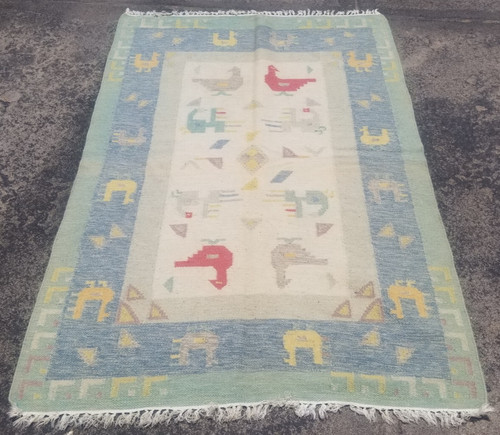 Vintage Traditional Handmade Beautiful Turkish Floor Rug Carpet 169x116 cm
