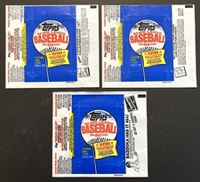SET OF 3 1983 TOPPS BASEBALL CARD WAX WRAPPERS (ALL 3 VARIATIONS)
