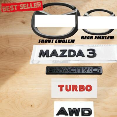 Matte Black Red 6x For MA-3 AWD SKYACTIV G Turbo Rear Badge Replace Symbol NEW