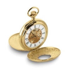 Charles Hubert Gold-Finish White Dial Pocket Watch XWA849