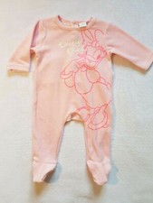 DISNEY BABY pyjama velours grenouillère bébé DAISY rose taille 3 ou 9 mois 