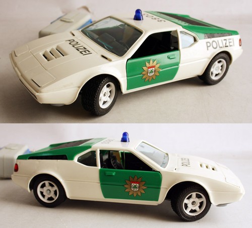 SEHR SELTEN VINTAGE 80ER JAHRE GAMA BMW M1 1:16 POLIZEI FERNBEDIENUNG AUTO NEU NOS! - Bild 6 von 12