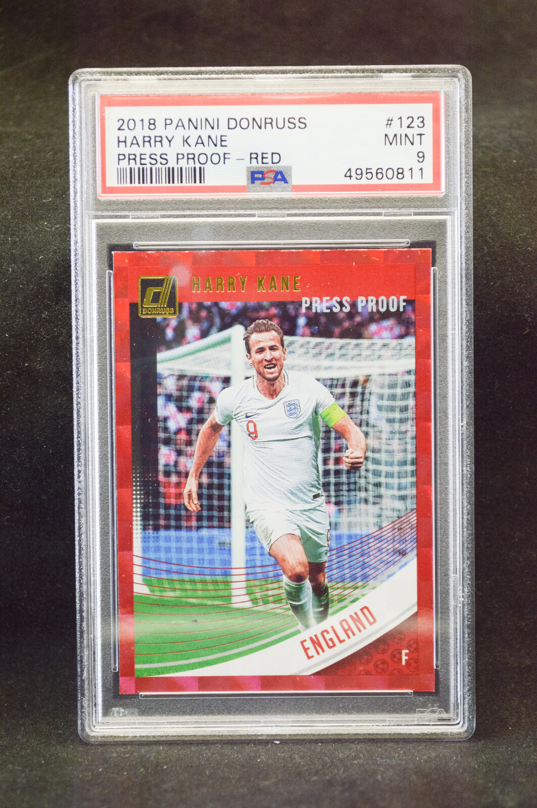 2018 Panini Donruss Harry Kane #123 PSA 9 Press Proof RED England Tottenham