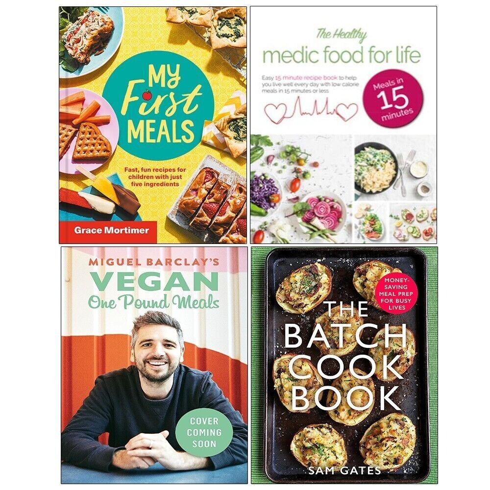 My First Meals,Healthy Medic Food Life ,Vegan One Pound Meals, Batch 4 Books Set
