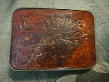 Leather  Belt Buckle Crescent Moon & Tree