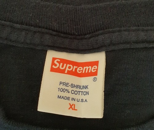 SS12 Supreme Sideways logo tee size XL navy t-Shirt horizontal Very Rare Vintage - Picture 4 of 9