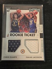 2021-22 Contenders Rookie Ticket Dual Swatches Chris Duarte Isaiah Jackson RC