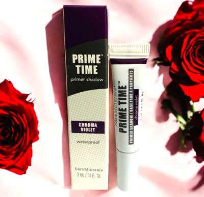bareMinerals Prime Time Primer Shadow CHROMA VIOLET Waterproof 0.1 Ounce / 3mL