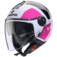 Caberg Riviera V4 X Jethelm Alpha Weiss / Schwarz-Fuchsia Motorradhelm Helm