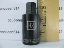 KOBALT 52055-0622, 1/2" Drive Impact Grade Hex Bit Socket H1/2" - Brand New