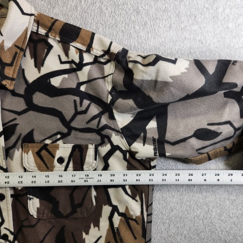 Vintage Cabelas Shirt Mens L Predator Camo Chamois Fleece Hunting Spooky 90s Vtg - Picture 8 of 12