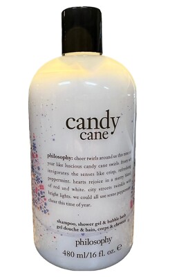 Philosophy Candy Cane Shampoo, Shower Gel and Bubble Bath 16 oz - NEW