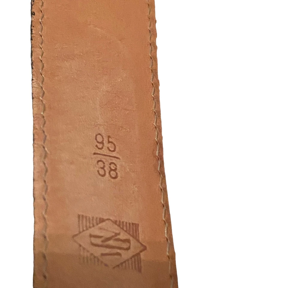 Martin Dingman Genuine Leather Mens Black Belt Silver Metal Size 38 Clothing - Image 3 of 4