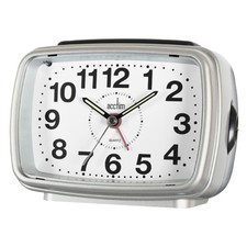 Acctim Titan Alarm Clock, 2 Dial, Silver White, 13882