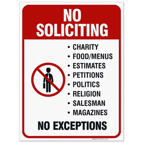 No Soliciting Door Sign, No Soliciting Sign, for House - Picture 50 of 88
