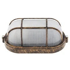 RTNLIT Nautical Bulkhead Light Fixture, Antique Copper Outdoor Wall Light Fix...