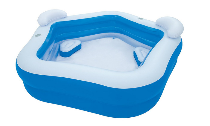 PISCINA PER BAMBINI gonfiabile con 2 cuscini 213x207x69h FAMILY BESTWAY 54153