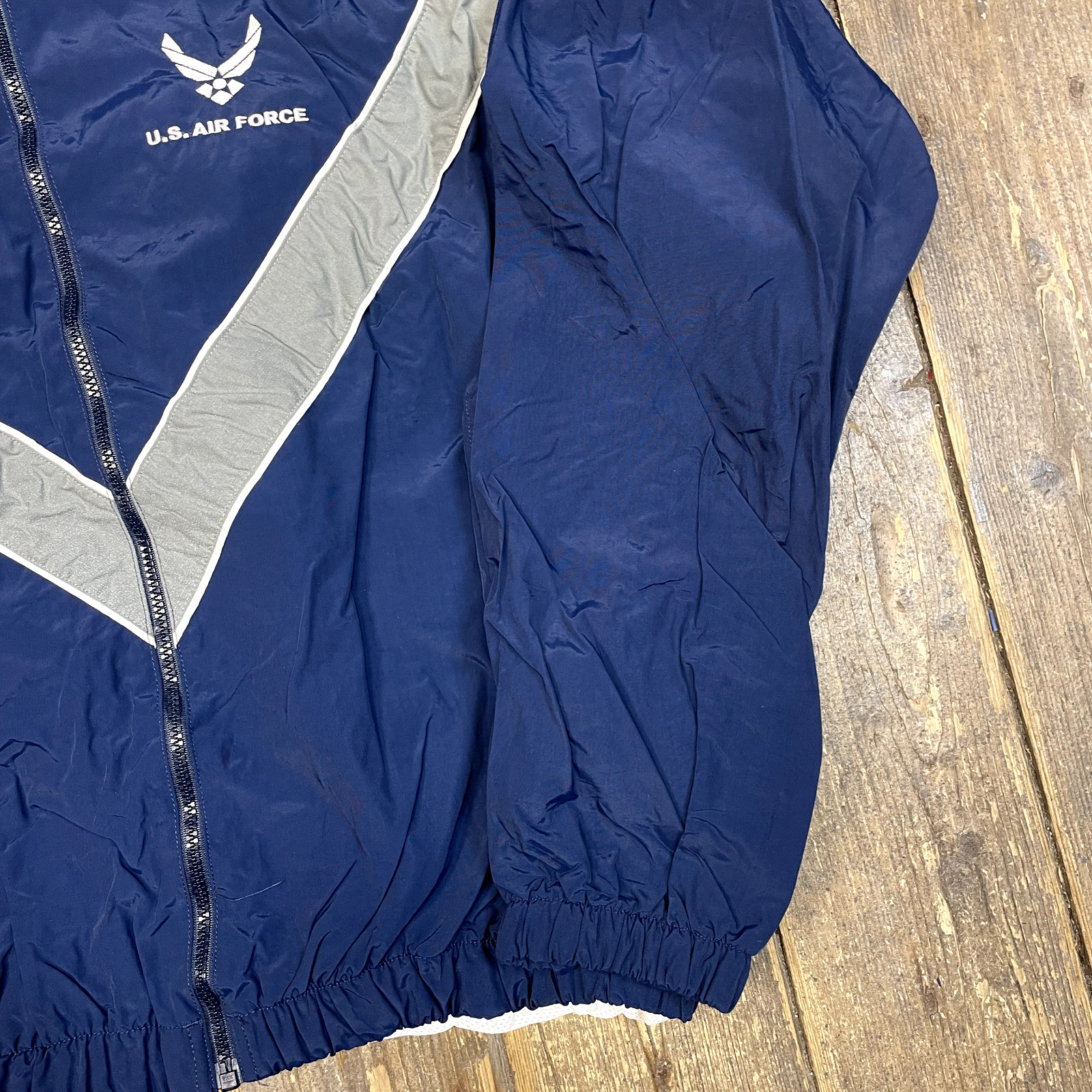 SkilCraft Bomber Jacket Mens Vintage US Air Force Windbreaker Coat, Blue, XL image 5